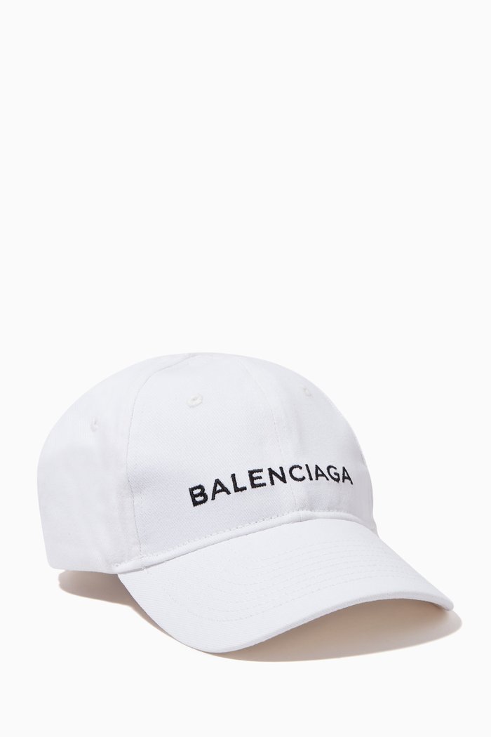 

Logo Embroidered Baseball Hat in Gabardine, White