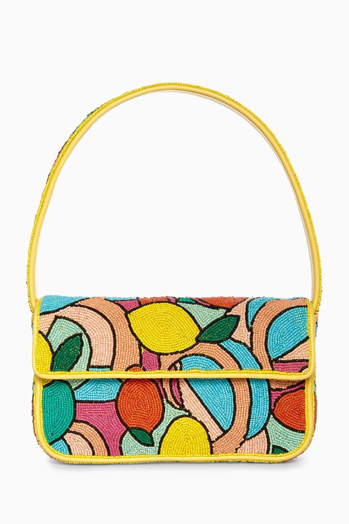 

Tommy Beaded Shoulder Bag in Vegan Leather, Multicolour