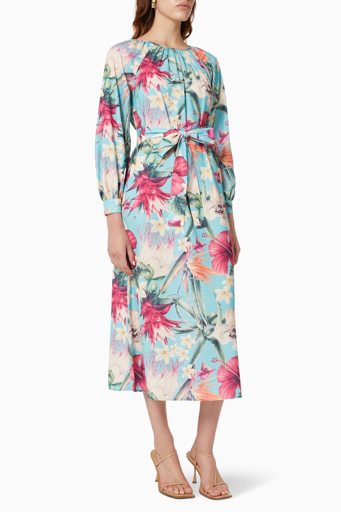 

Faye Dress in Satin, Multicolour