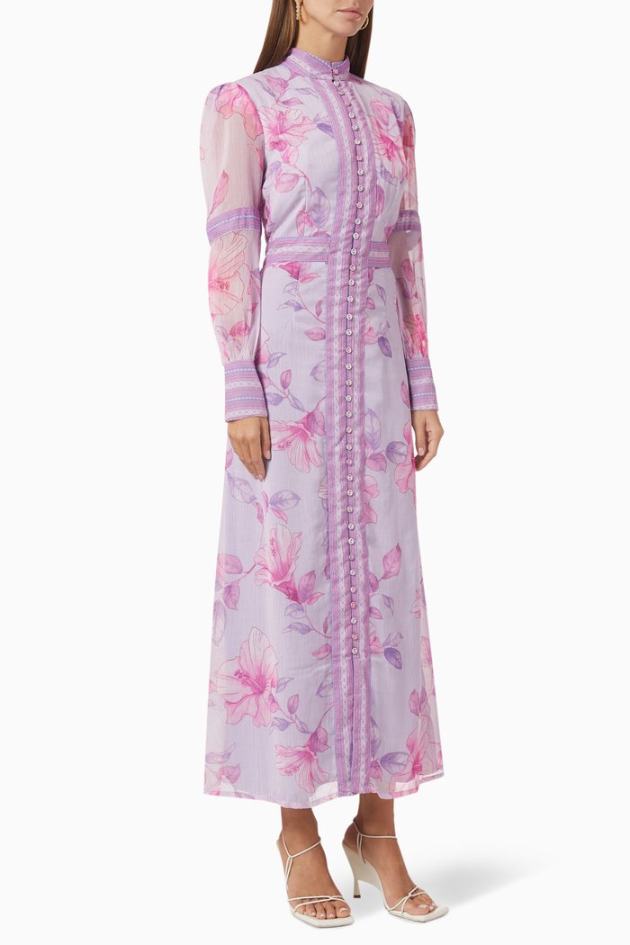 

Emerson Floral-print Maxi Dress in Recycled Fabric, Purple