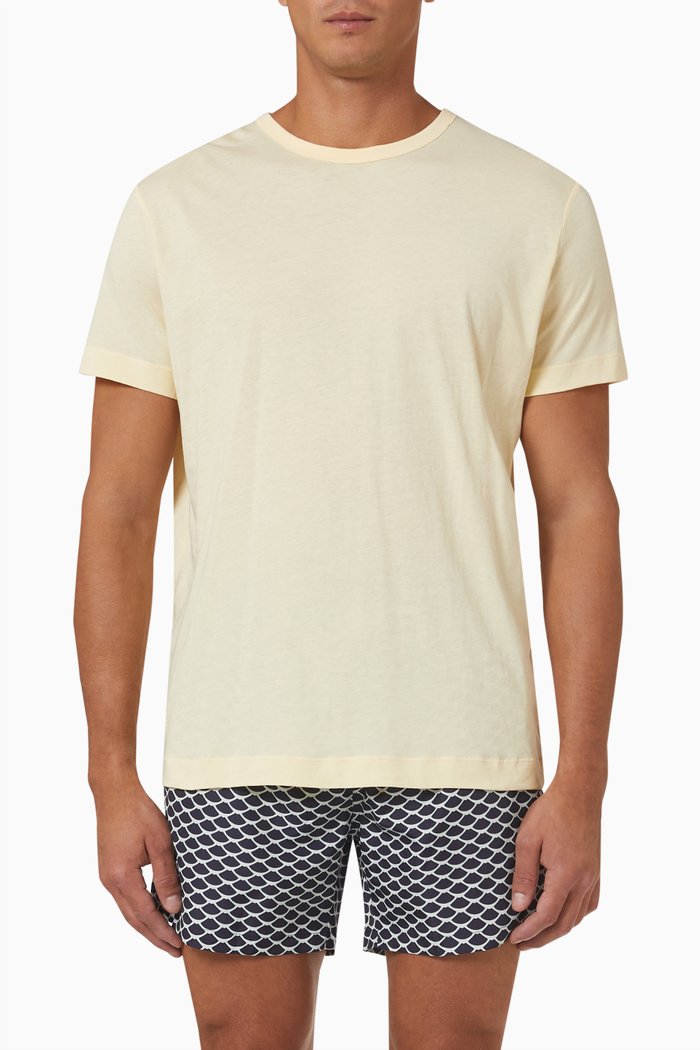 Ricci T-shirt in Pima Cotton, Yellow