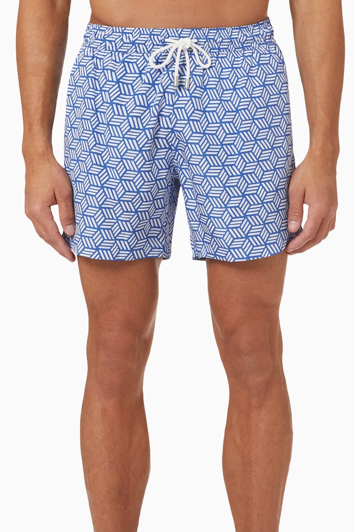 

Logan Swim Shorts in Stretch Technical Fabric, Blue