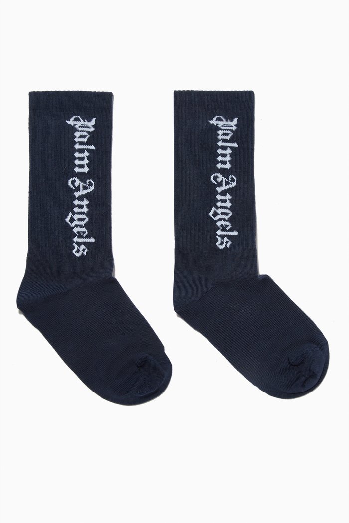 

Logo Socks in Cotton Blend, Blue