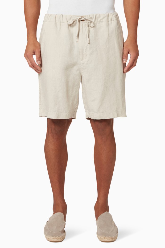 

Tivoli Drawstring Shorts in Linen, Neutral