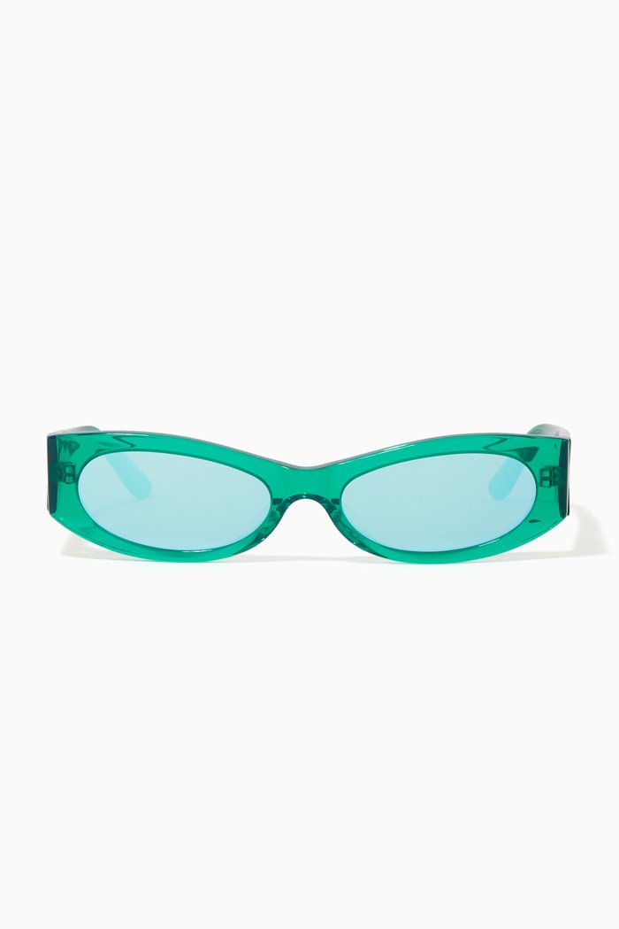

Ciara Cat-eye Sunglasses in Acetate, Green