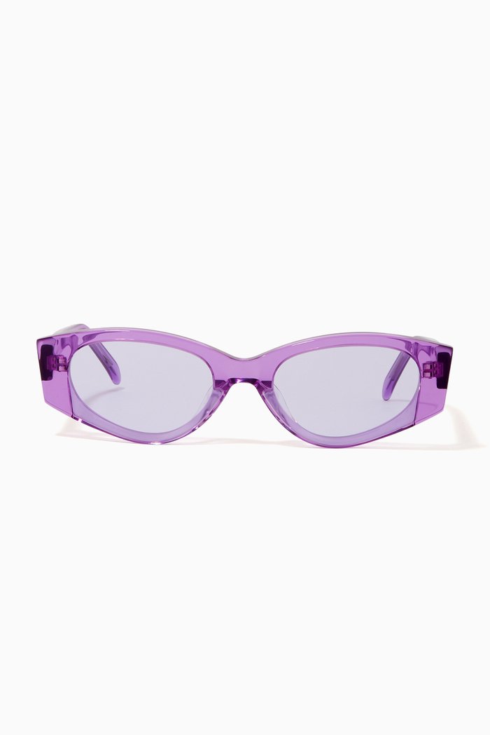 

Dixy Cat-eye Sunglasses in Acetate, Purple