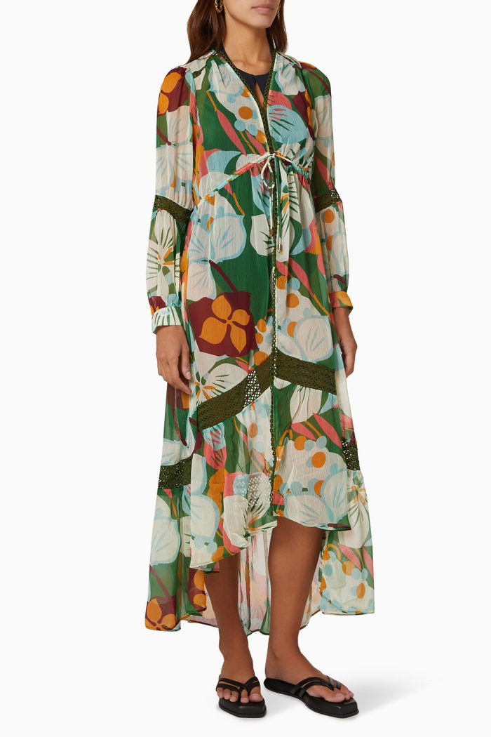 

Oorun Long Swim Cover Up, Green