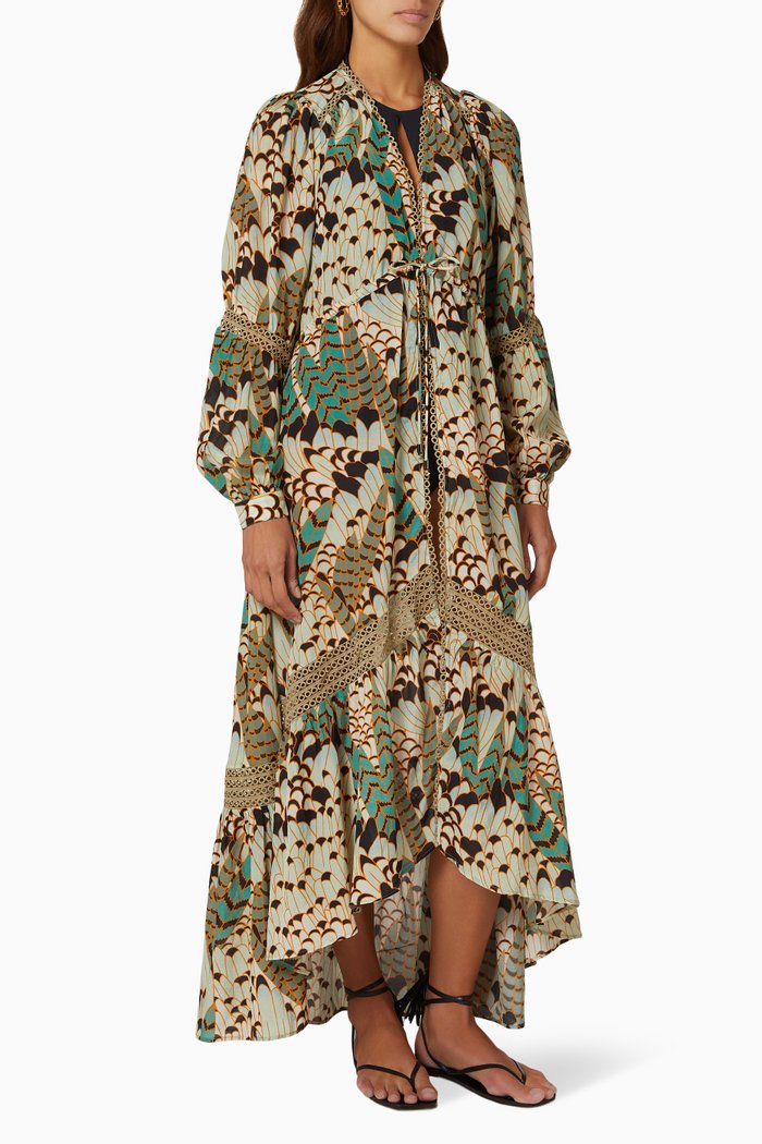 

Stjarna Swim Cover Up in Viscose & Cotton Blend, Blue