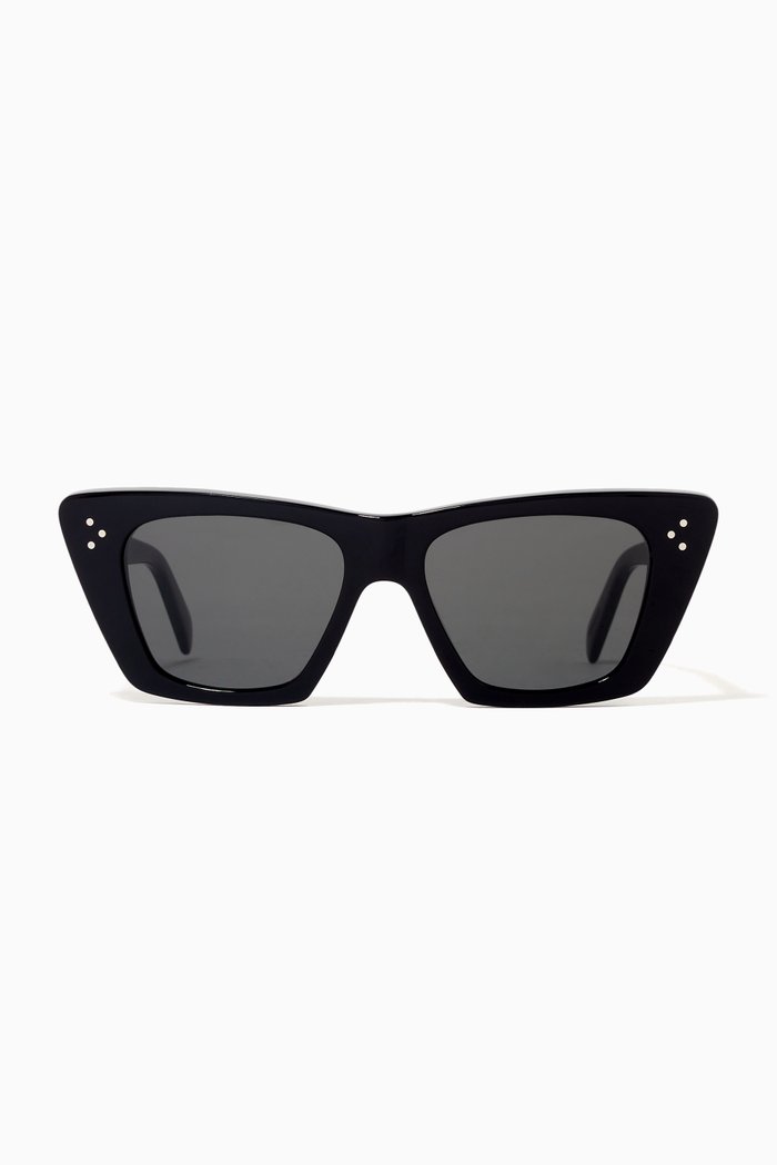 

Cat-eye Sunglasses in Acetate, Black