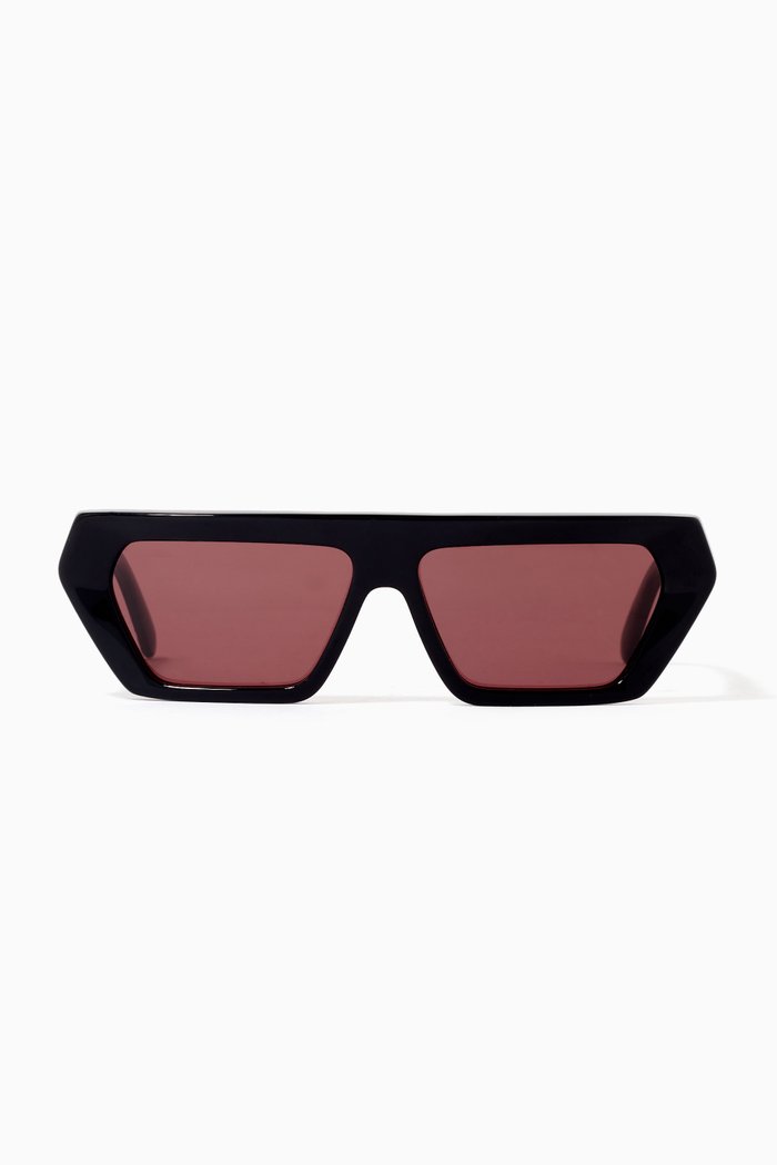 

Rectangle Sunglasses in Acetate, Black