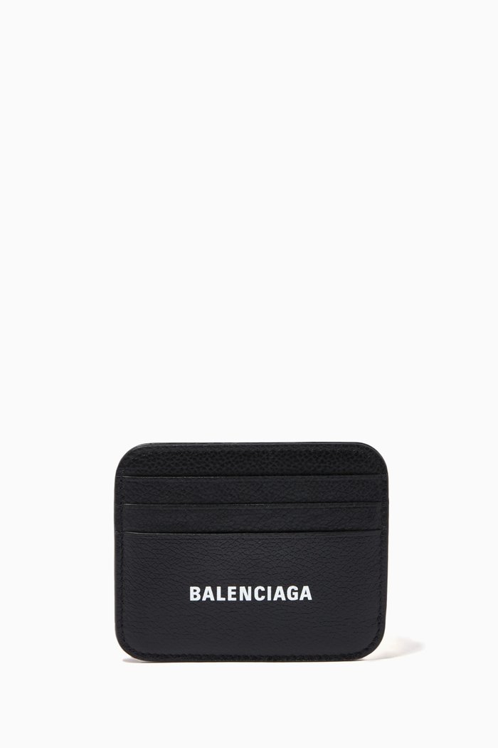 

Cash Card Holder in Grained Calfskin, Black