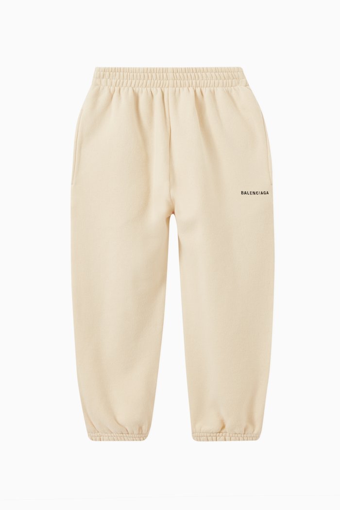 

Logo Jogging Pants in Cotton Fleece, Neutral