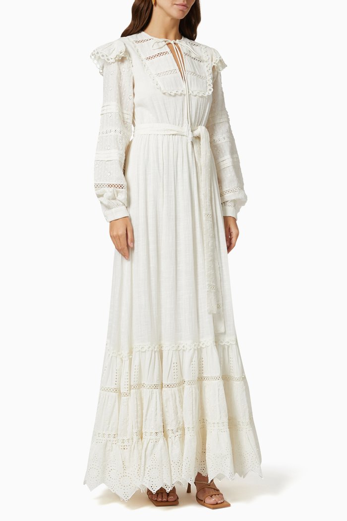 

Ruby Plunged Dress, White