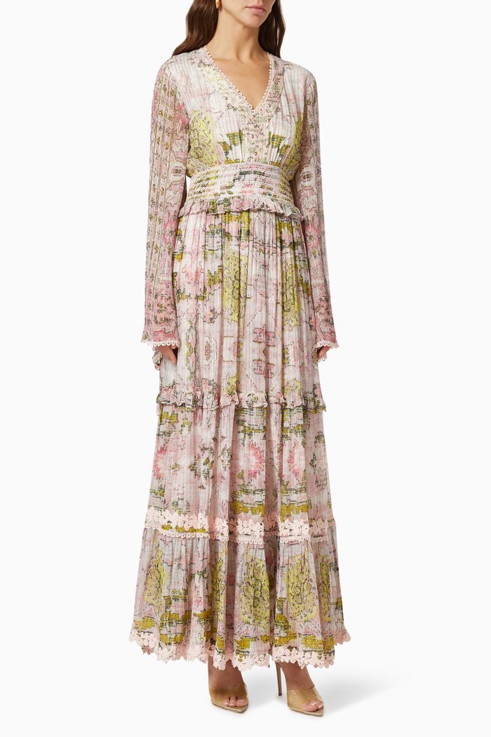 

Maya Plunged Maxi Dress, Pink
