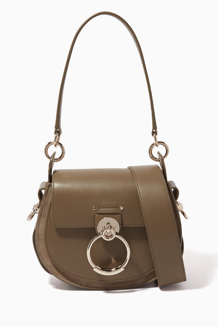 

Small Tess Bag in Grained Calfskin, Brown