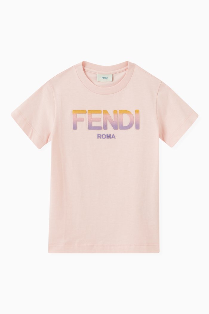 

Gradient Logo Patch T-shirt in Cotton Jersey, Pink