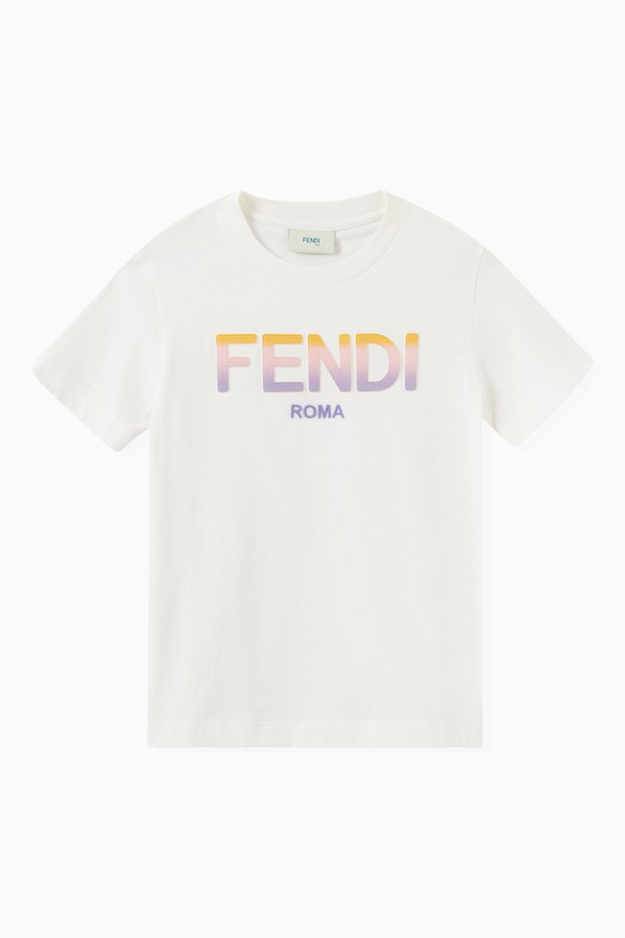 

Gradient Logo Patch T-shirt in Cotton Jersey, White