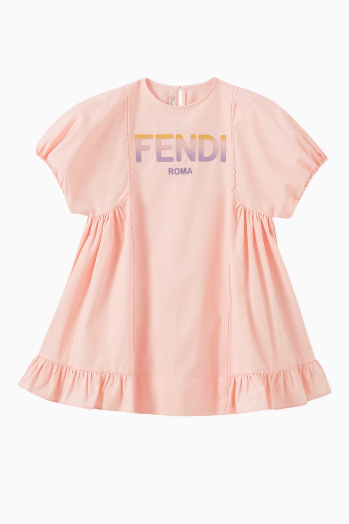 

Gradient Logo Dress in Poplin, Pink