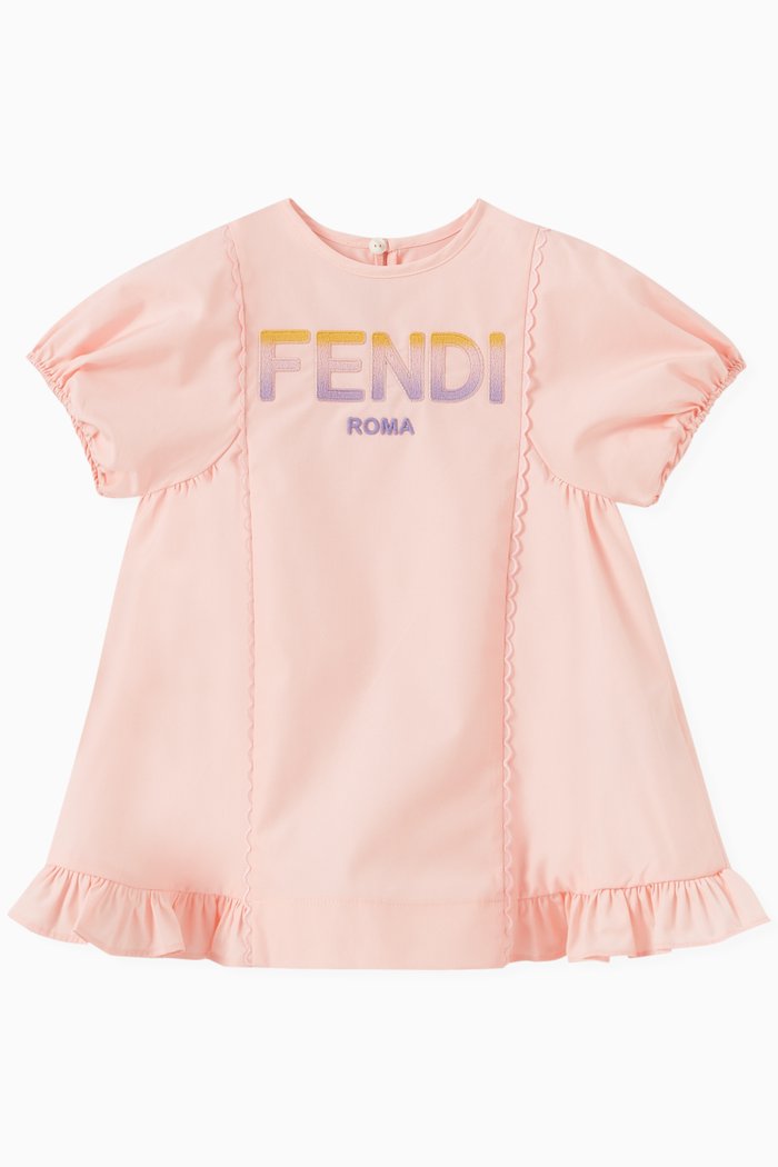 

Gradient Logo Dress in Poplin, Pink