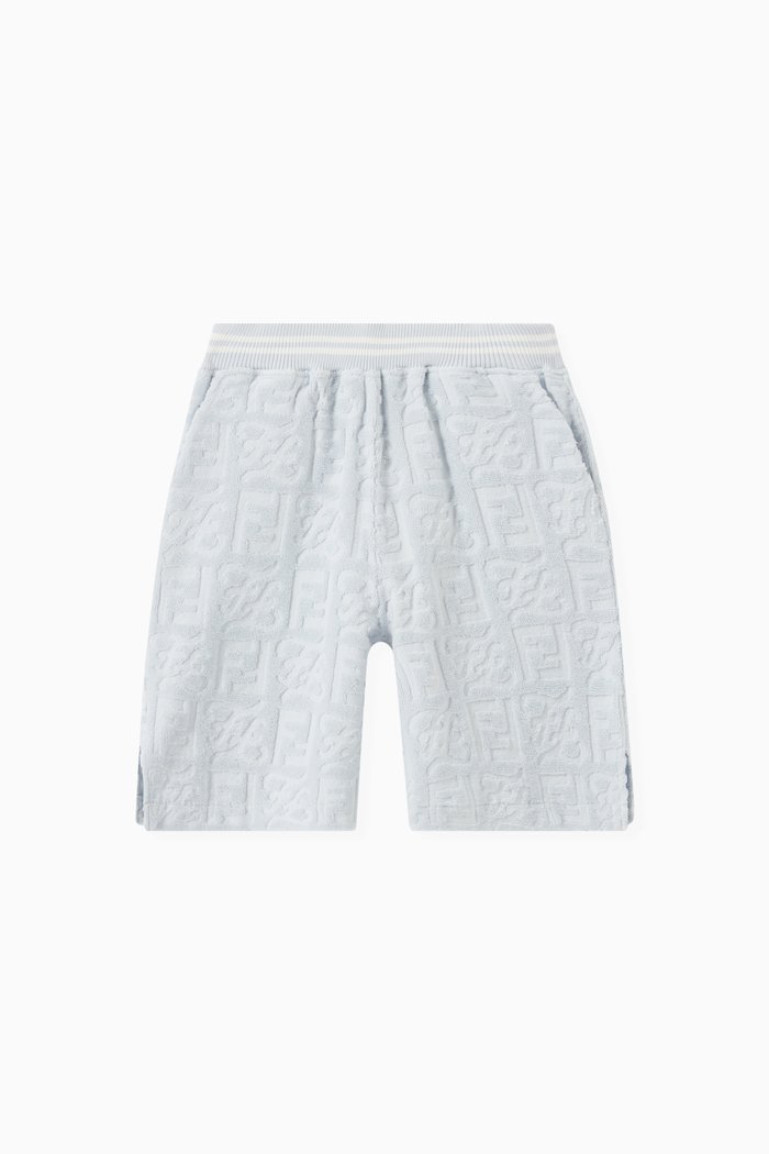 

Mini FF Logo Shorts in Terry Blend, Blue