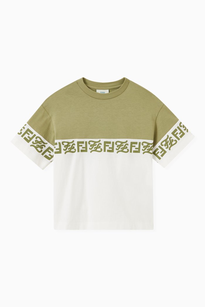 

Logo Print T-shirt in Cotton, Green