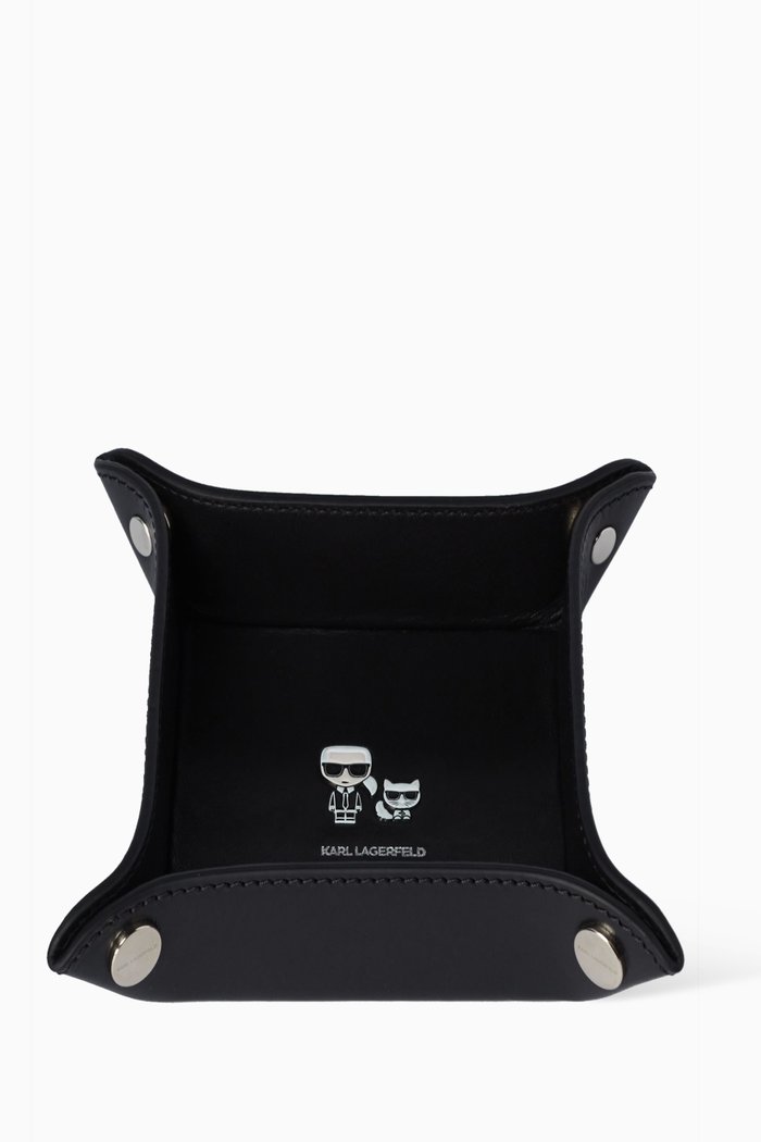 

K/Ikonik Pocket Tray in Technical Leather, Black