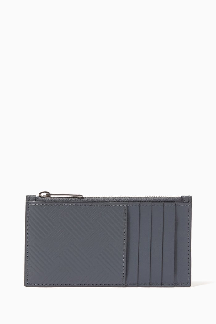 

Card Case in Intrecciato Debossed Calfskin, Black