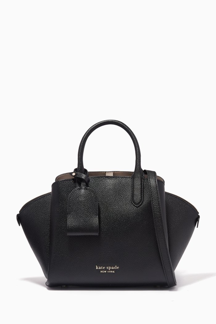 

Avenue Mini Satchel in Grained Leather, Black