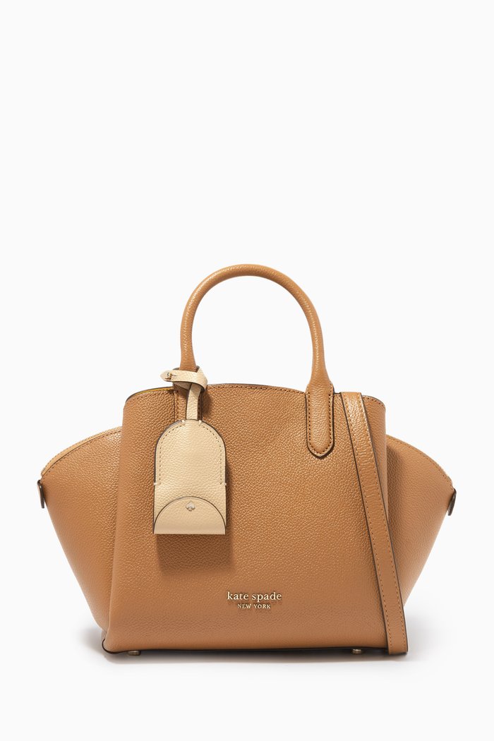 

Avenue Mini Satchel in Grained Leather, Brown