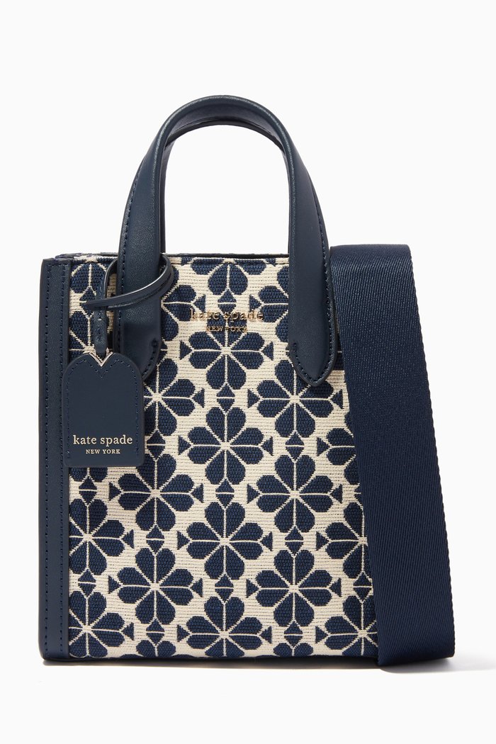 

Manhattan Mini Tote Bag in Leather, Blue