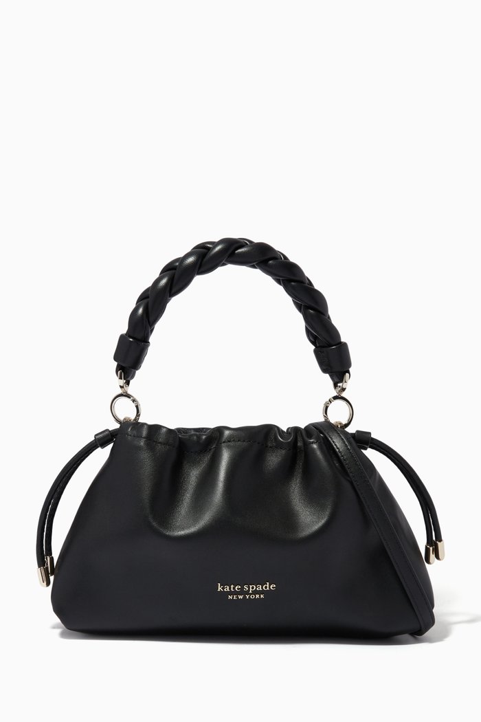 

Meringue Small Crossbody Bag in Leather, Black