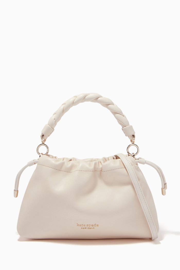

Meringue Small Crossbody Bag in Leather, White