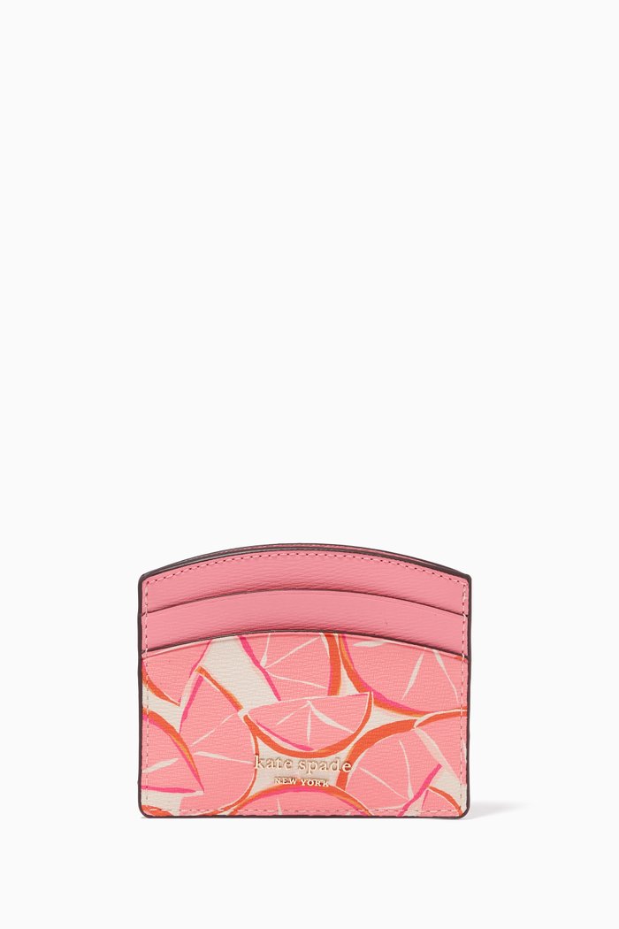 

Spencer Card Holder in Grapefruit PVC, Pink