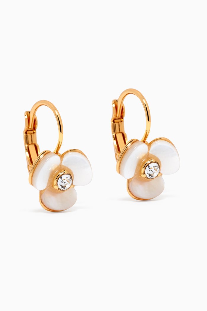 

Disco Pansy Earrings in Metal, Neutral