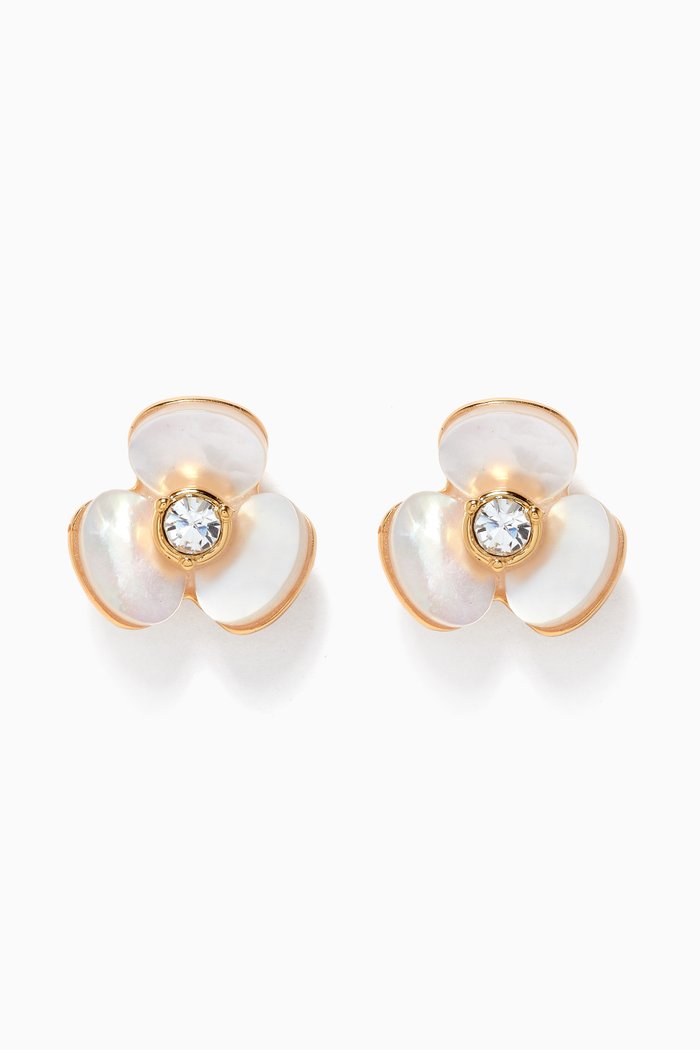 

Disco Pansy Studs in Metal, Neutral