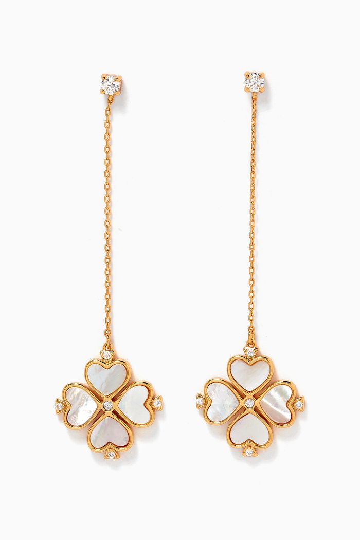 

Legacy Logo Spade Flower Earrings in 14kt Gold-plated Sterling Silver, Multicolour