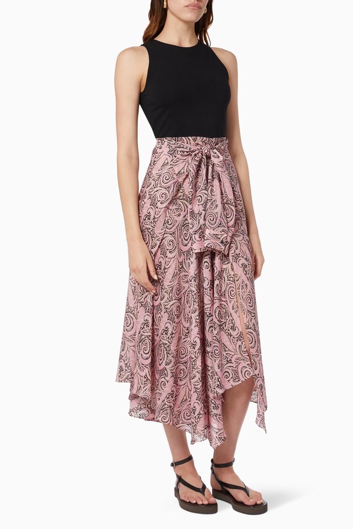 

Paisley Print Maxi Dress, Pink