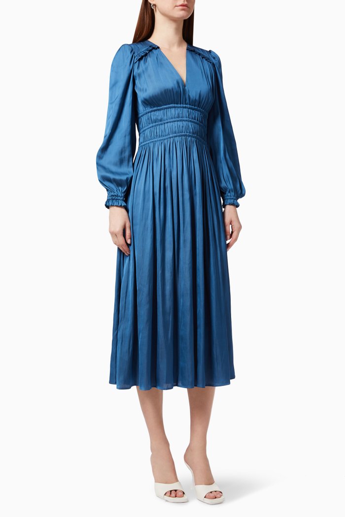 

Riannette V-neck Dress, Blue