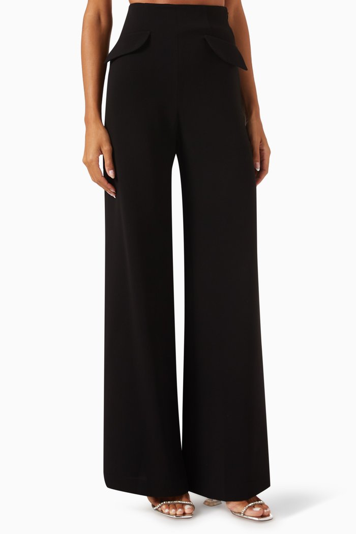 

Empire Waist Threat Pants in Crepe, Black