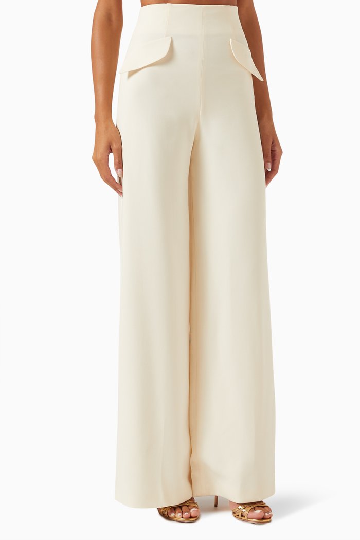 

Empire Waist Threat Pants in Crepe, Neutral