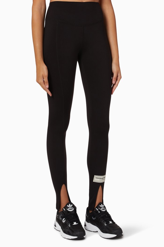 

Recycled Seam Split Leggings, Black
