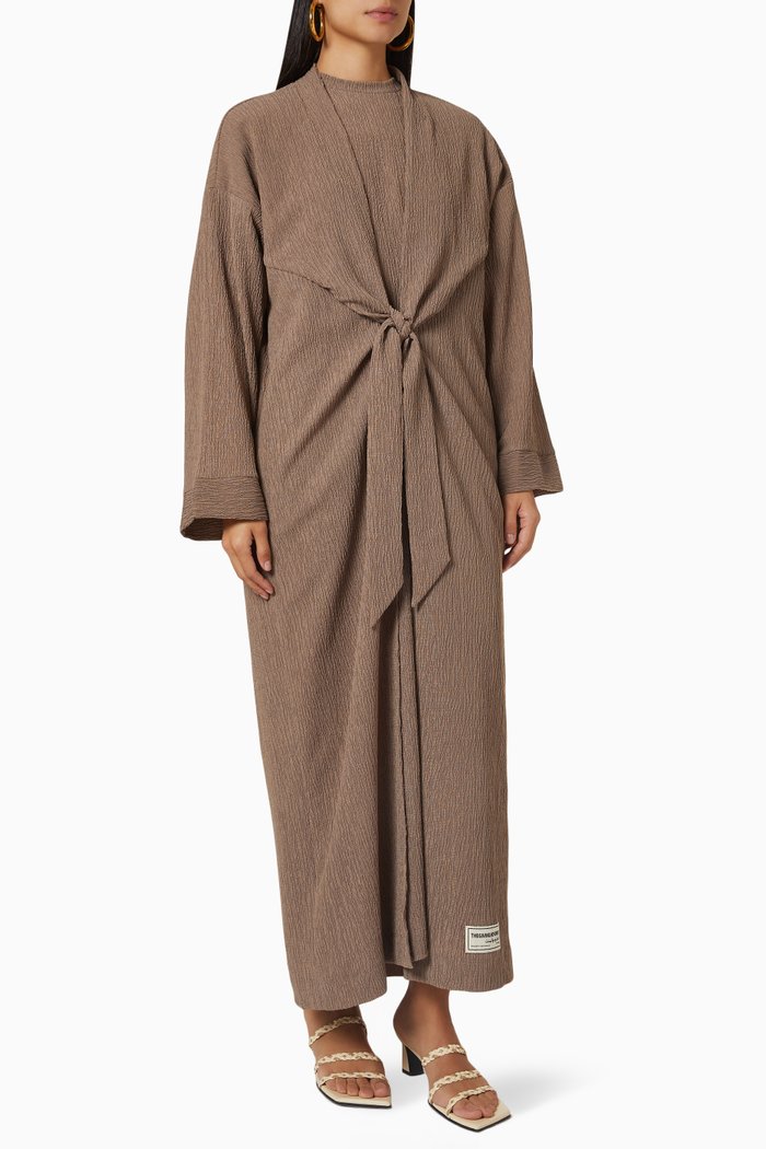

Crinkle Abaya, Brown