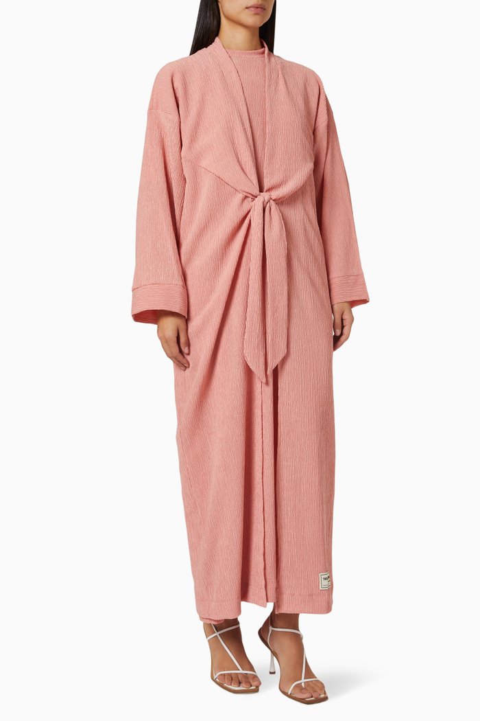 

Crinkle Abaya, Pink