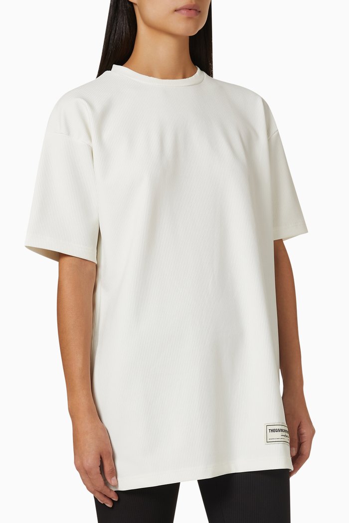 

Ribbed Relaxed T-shirt, White