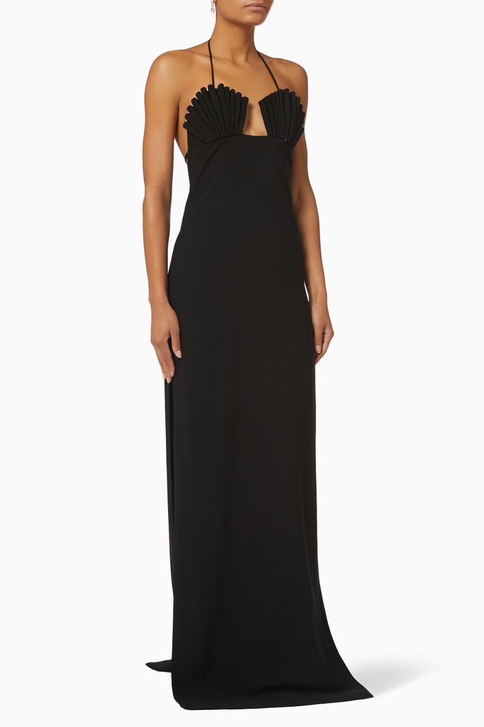 

Seashell Dress in Crepe, Black