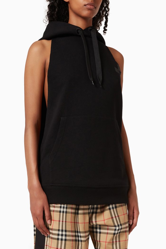 

Graphic Logo Hoodie in Jersey, Black