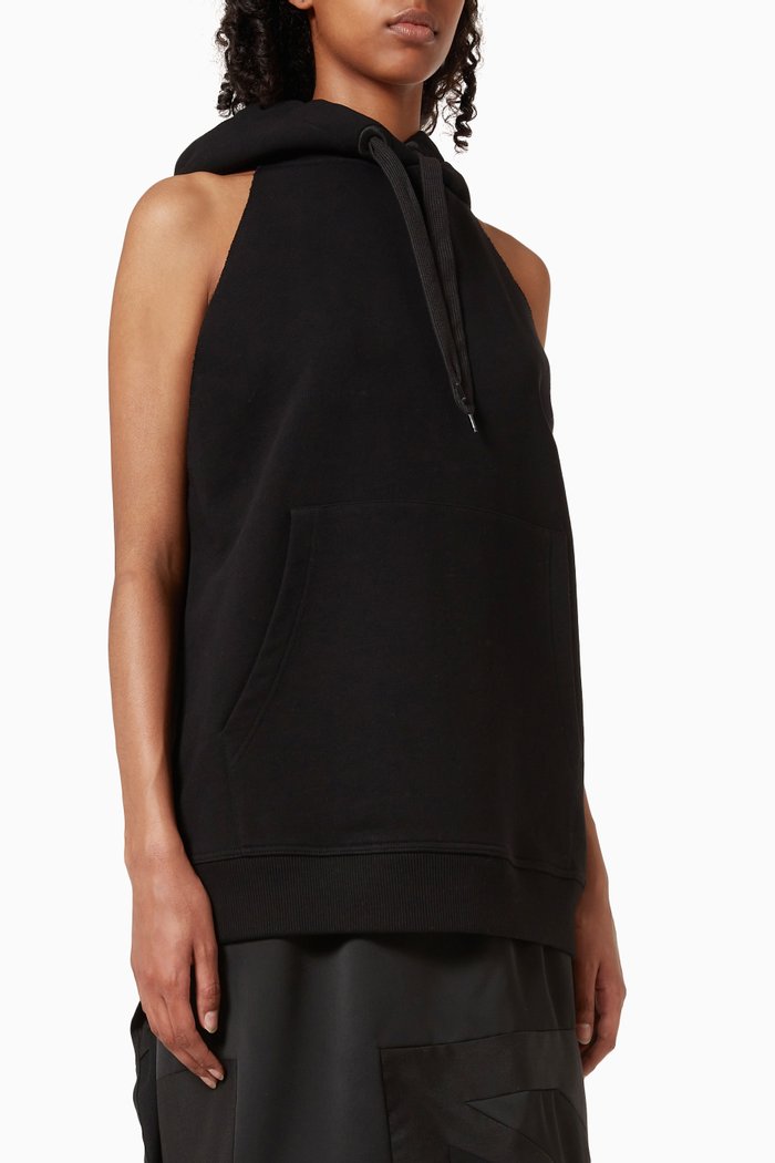 

Graphic Logo Hoodie in Cotton Jersey, Black