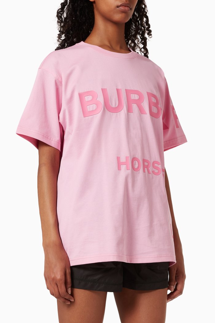 

Burberry's Horseferry T-shirt in Cotton Jersey, Pink