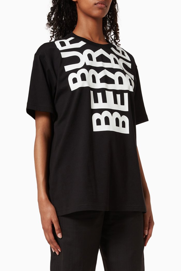 

Carrick Graphic Logo T-shirt in Cotton Jersey, Black