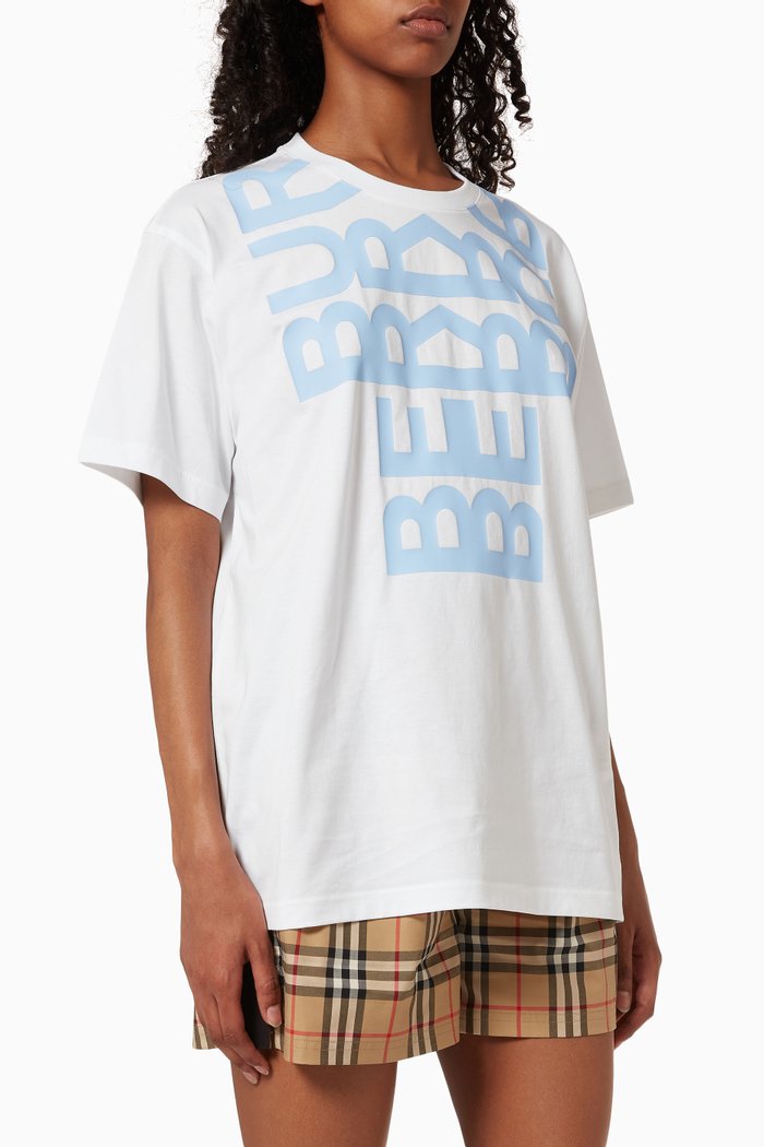 

Carrick Graphic Logo T-shirt in Cotton Jersey, Blue